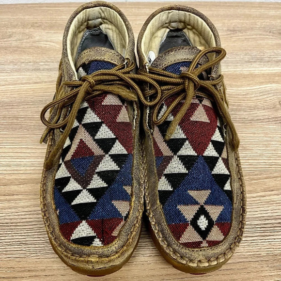 Twisted X Women's Tribal Fringe Driving Moccasins - Size 6.5 Left 7 Right - Picture 2 of 10